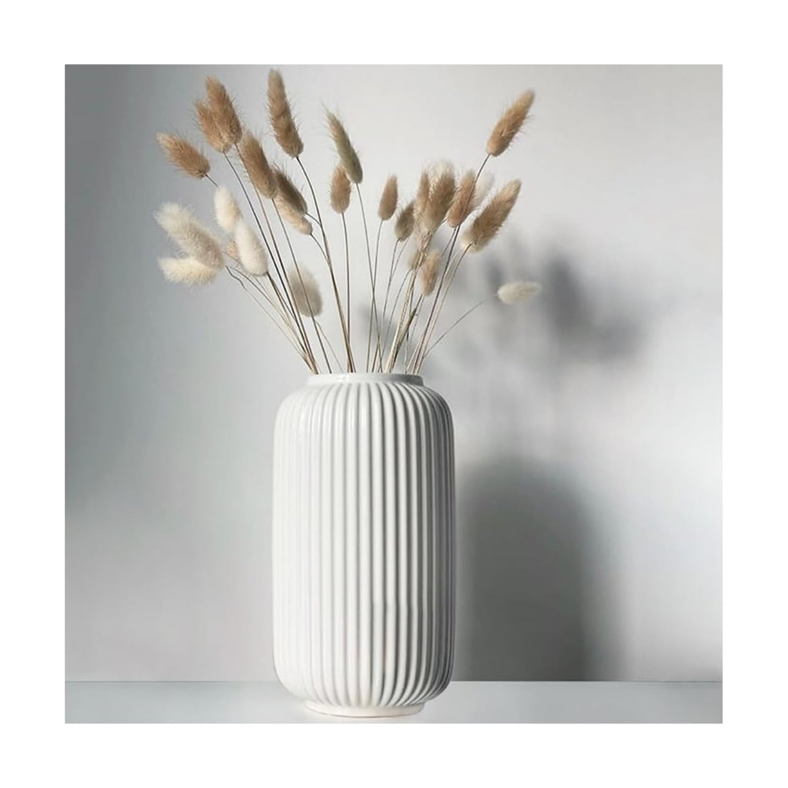 Simple Modern Table Vase / Medium: 8 Inches / White / 8 Inch