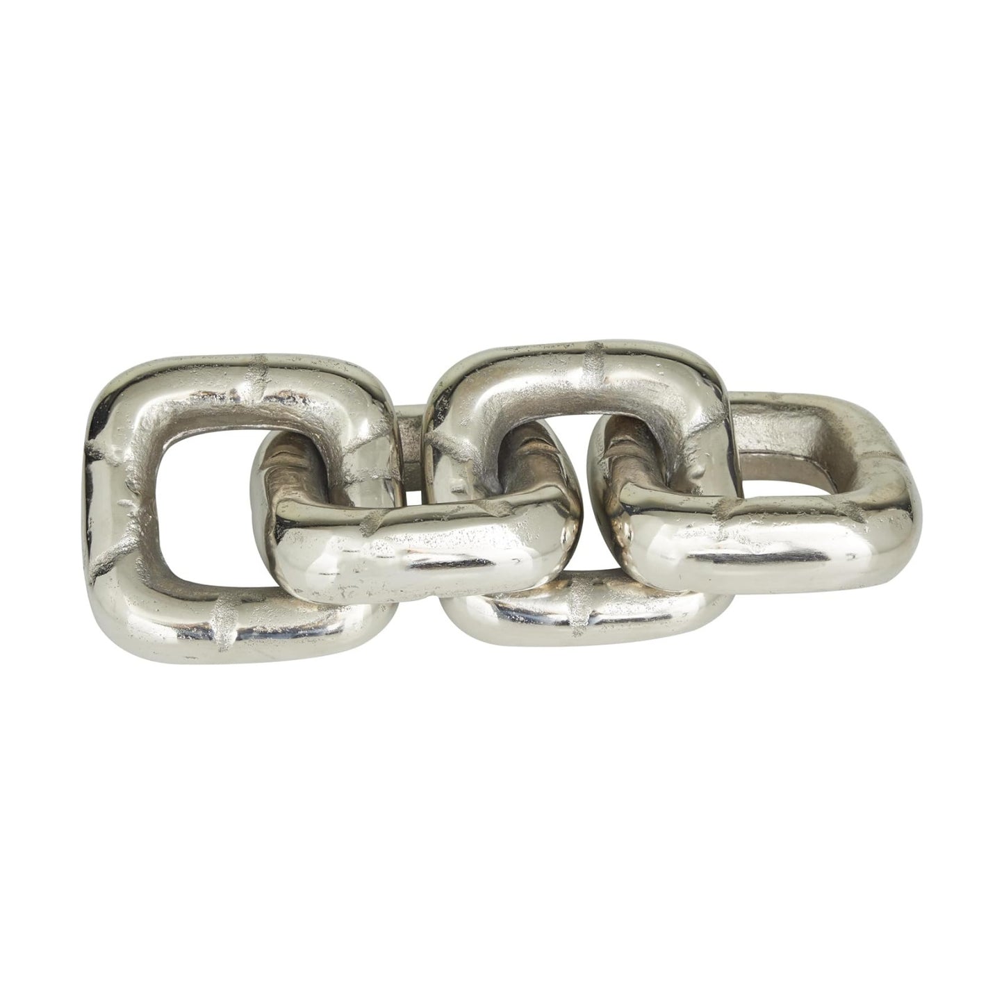 Aluminum Metal Chain Decorative Sculpture Home Decor Statue / Black / SMALL SIZE / 14 x 5 x 3