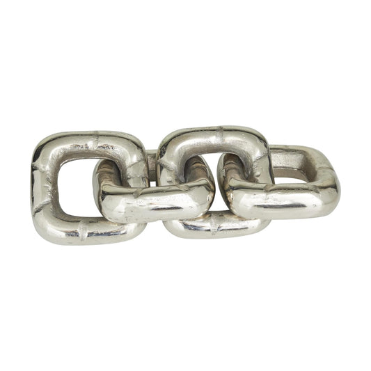 Aluminum Metal Chain Decorative Sculpture Home Decor Statue / Black / SMALL SIZE / 14 x 5 x 3
