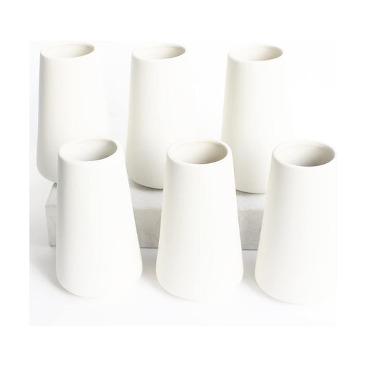 Ceramic Vases / Style A / White / 6 Inch / Set of 6