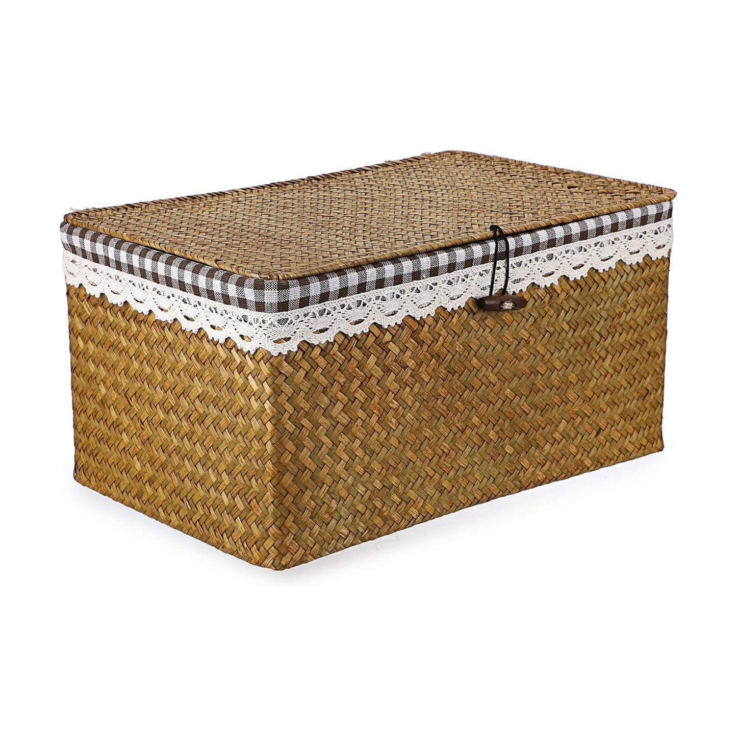 Wicker Storage Basket Bin / Large / Caramel