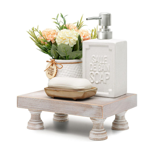 Decorative Pedestal Stand For Display Your Home Decorations / Natural Wood - Paulownia Wood
