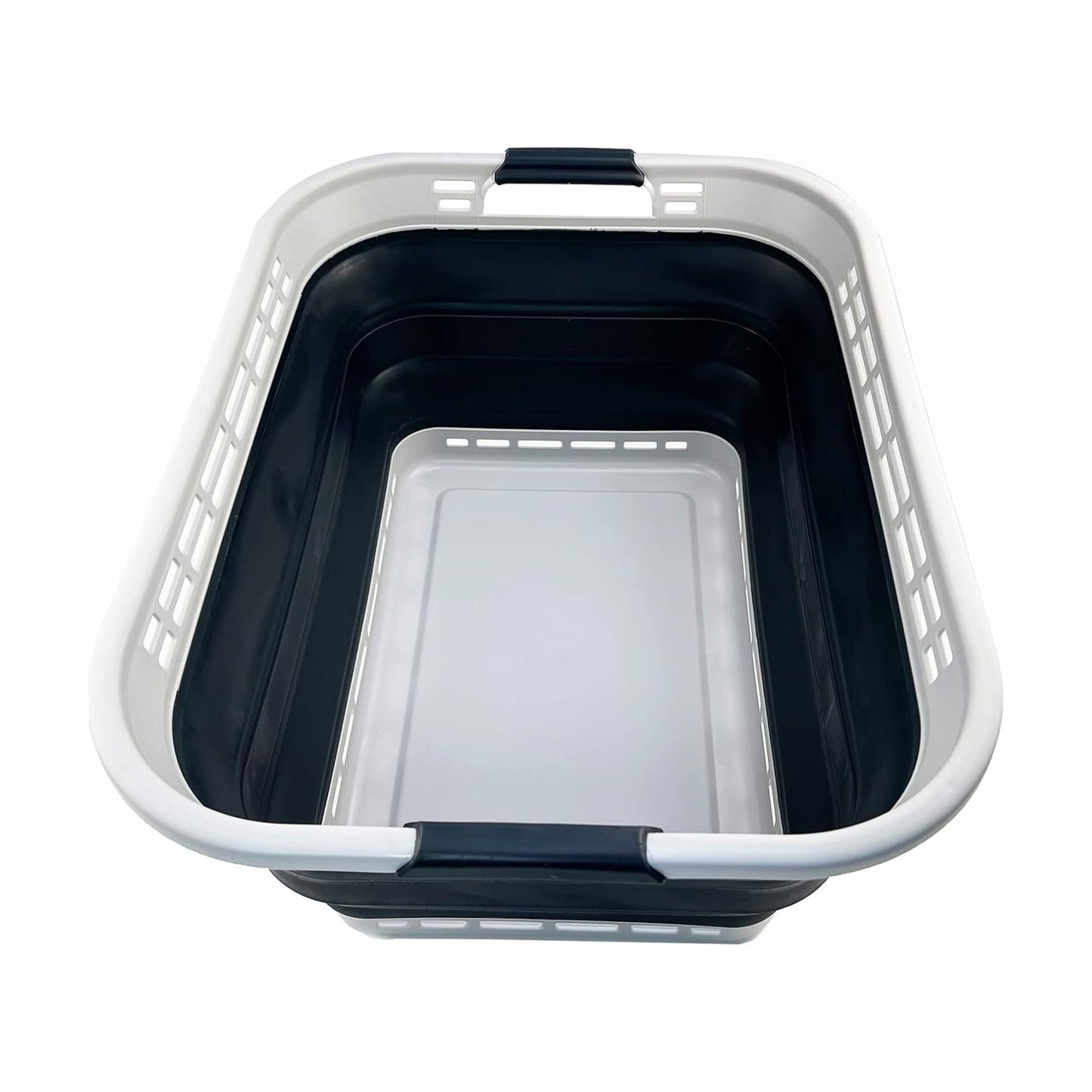 42L Collapsible Plastic Laundry Basket / Grey/slate Grey