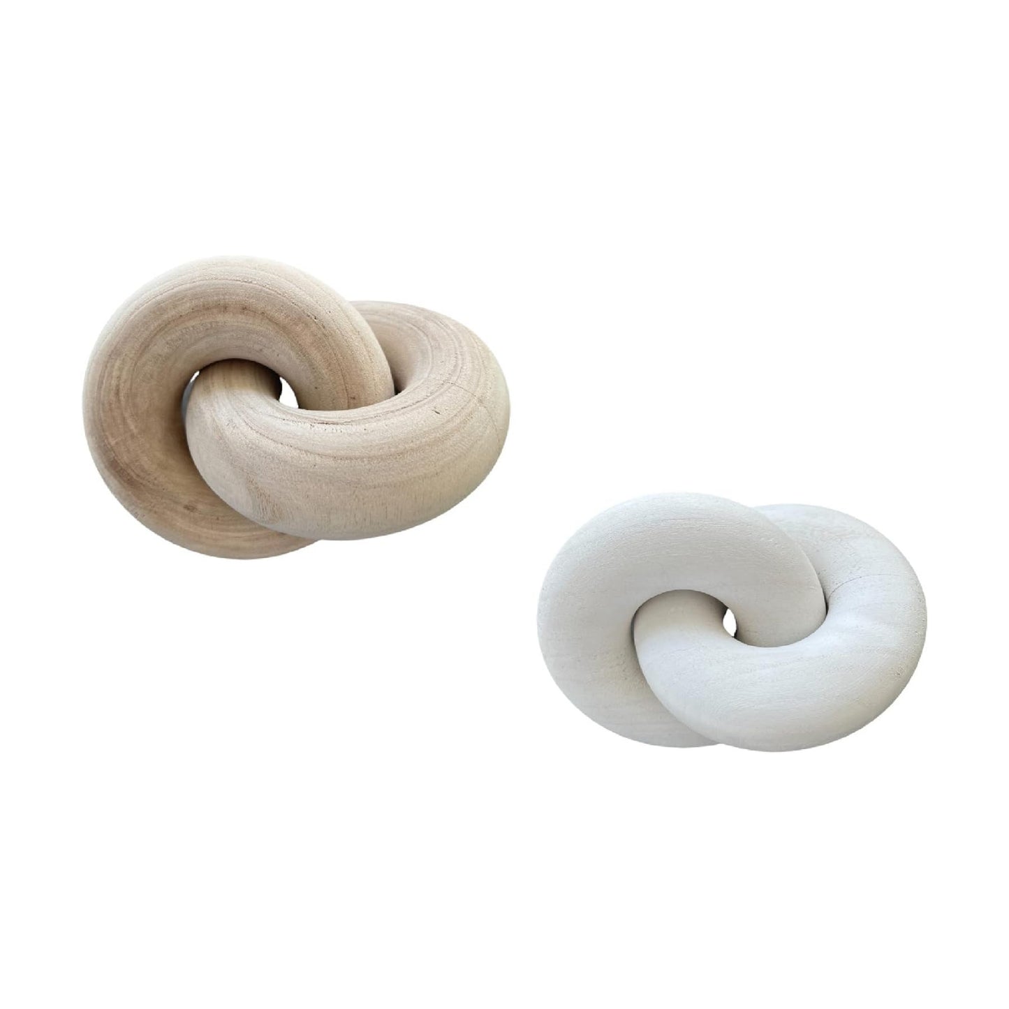 White Knot Decor Coffee Table Decor / Natural