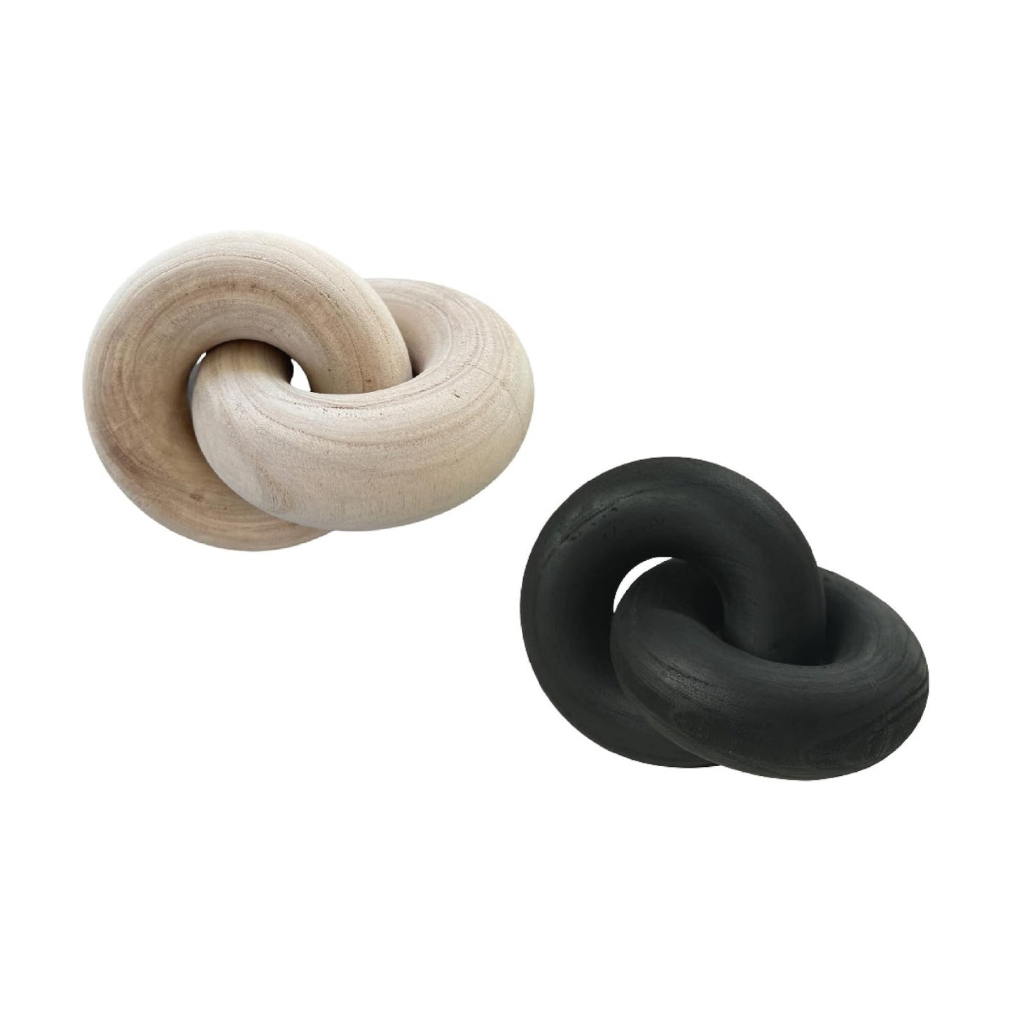 Wood Knot and Black Wood Knot Decor / Natural