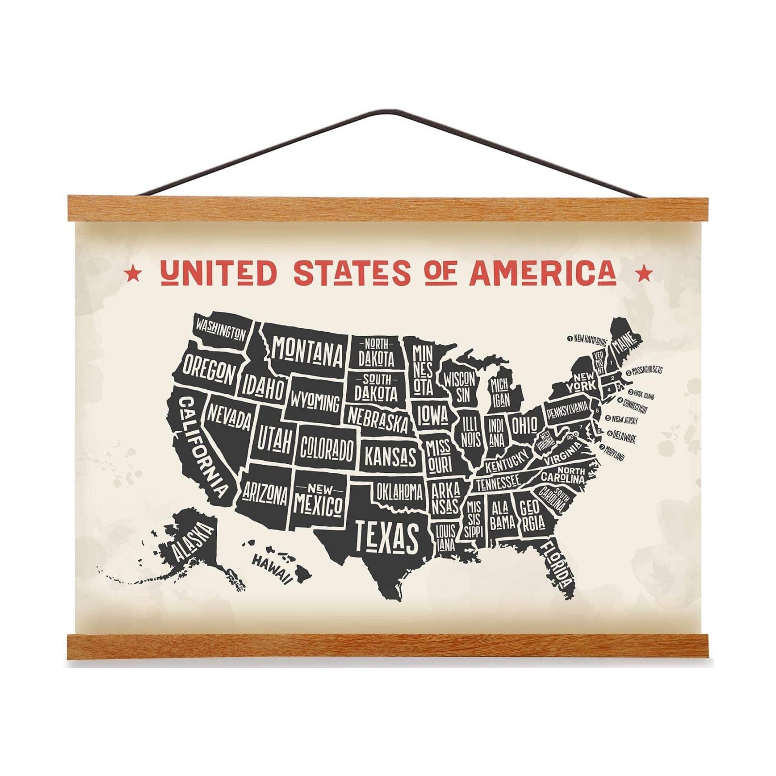 Magnetic Poster Hanger Frame for 42x60 42x50 42x24 Movie Music Posters Wall Art,Teak Wood Picture Frames for Large