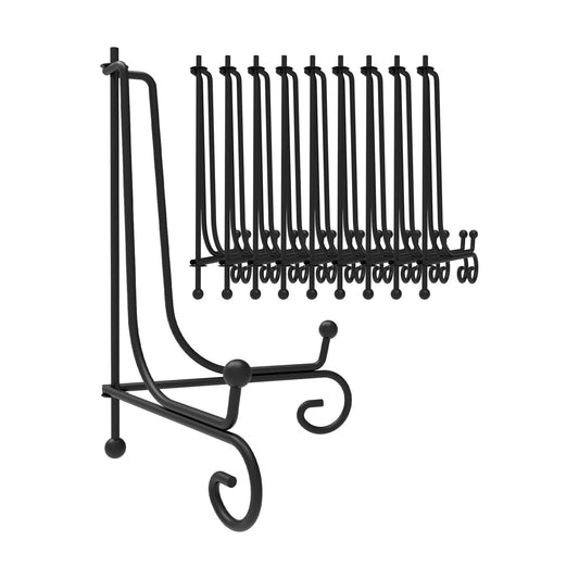 Iron Display Stand Packs / 10 Inch / Black / Set of 10