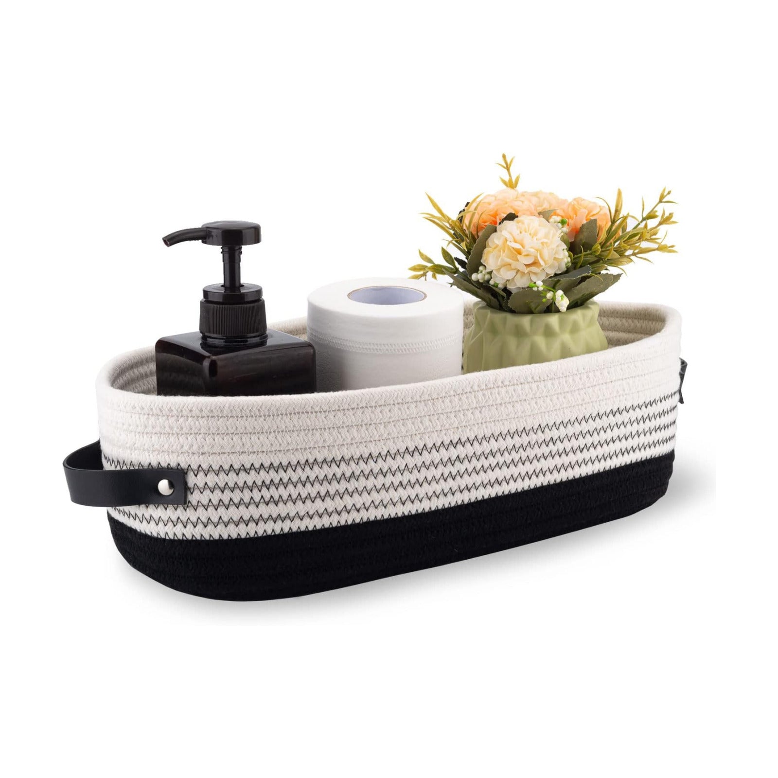 Toilet Paper Holder Basket / Black