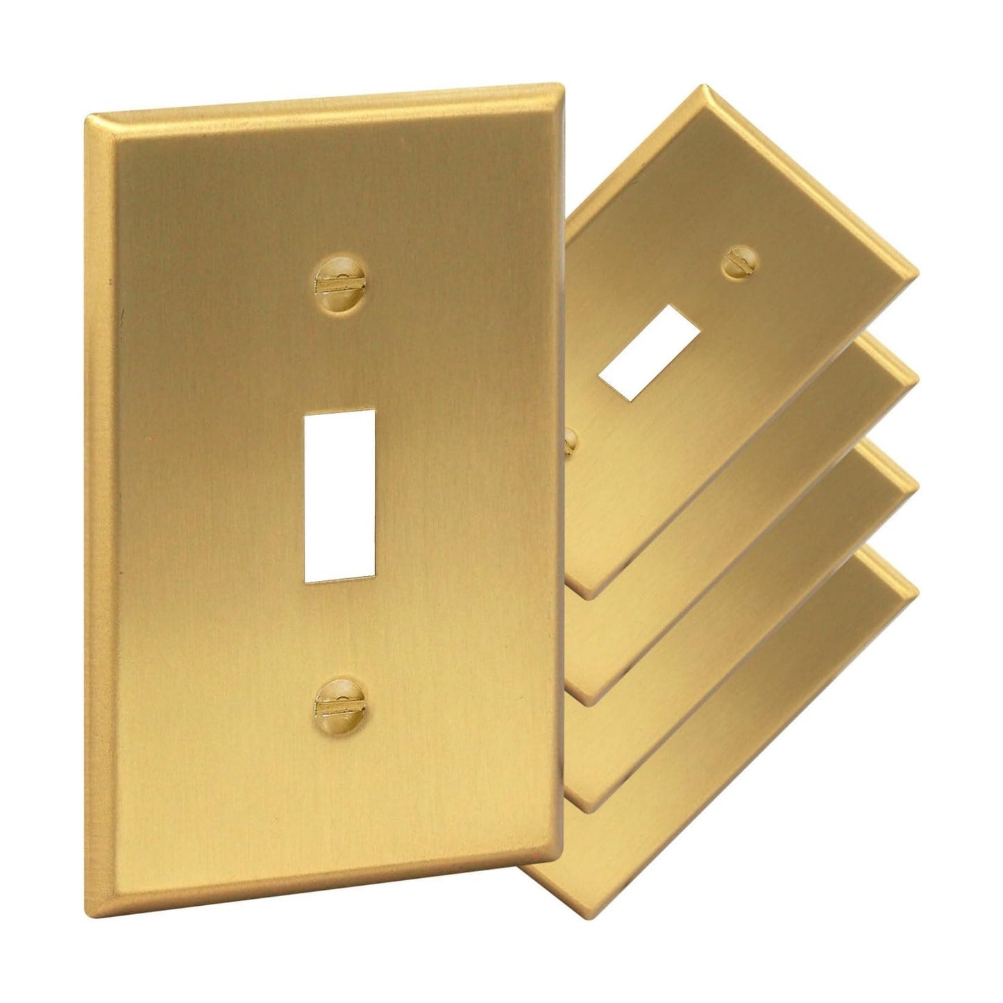 Rio Salto BRASS Metal Gold Toggle Light Switch Covers Wall Plate Single Toggle Switch Wallplate Decorative Gold 1 Gang