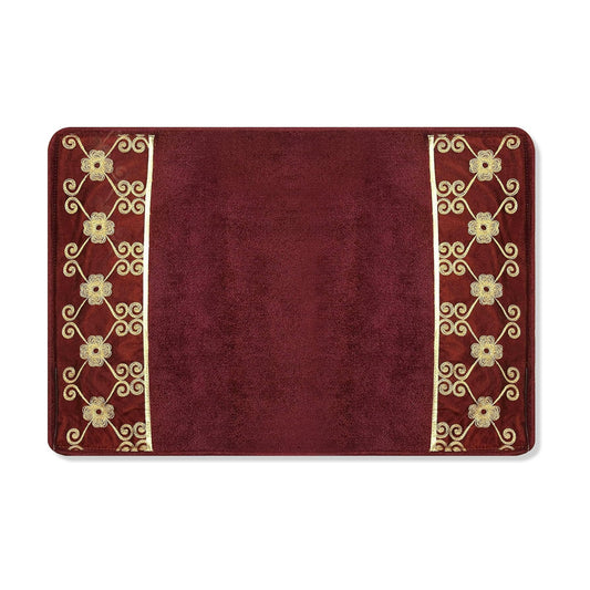 Zahari Home Elegant Rose Classic Bathroom Rug Modern Bath Rug Luxury Contemporary Decor Beautiful Shower Mat Unique