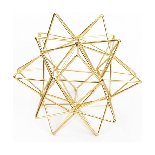 3D Metal Geometric Sculpture / Gold