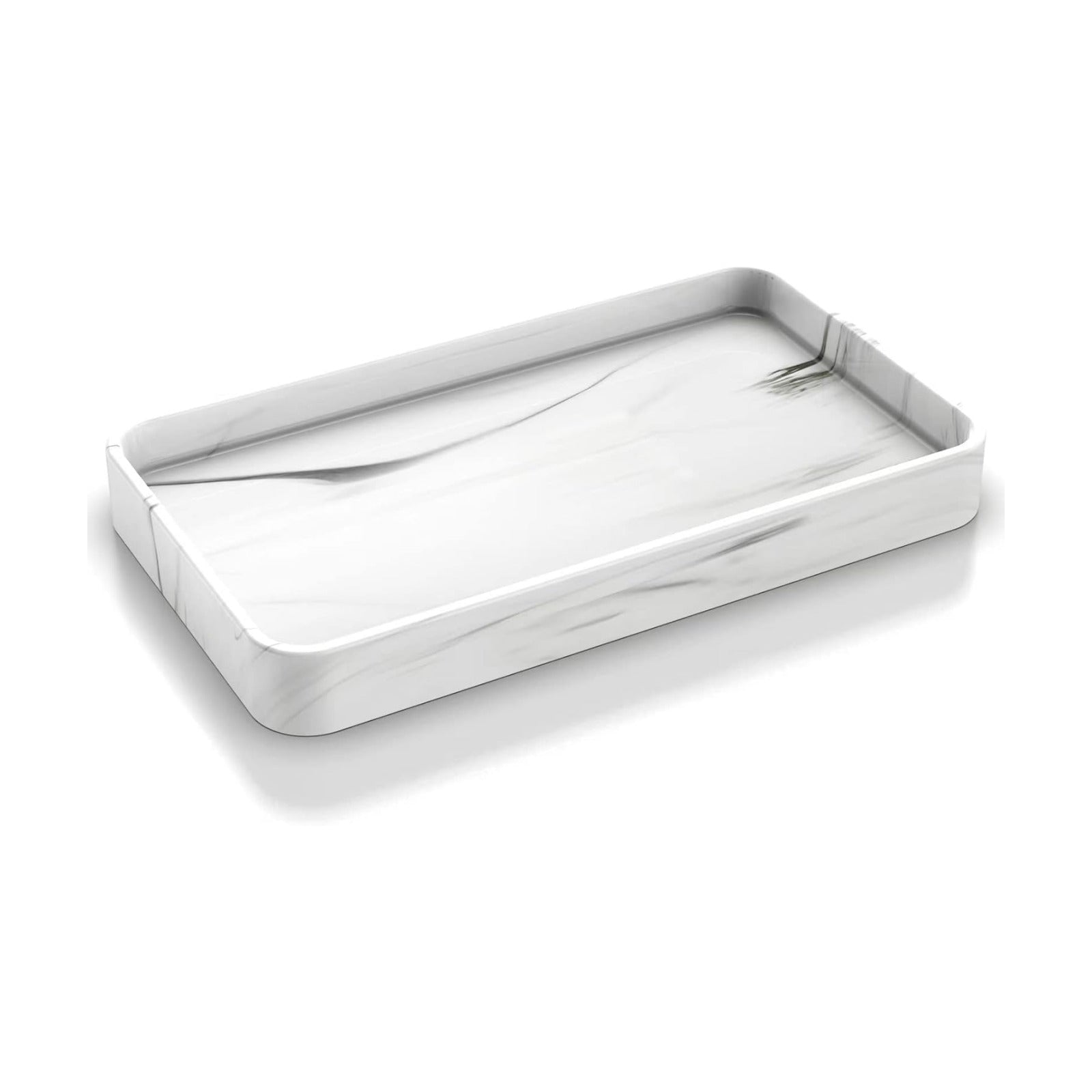 10" Vanity Tray / Marble White / 9.9 x 5.7 x 1.1