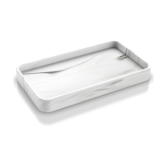 10" Vanity Tray / Marble White / 9.9 x 5.7 x 1.1
