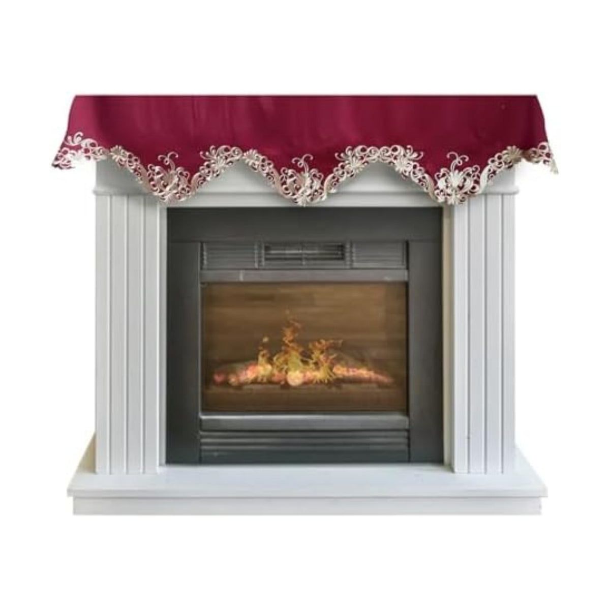 Decozen Mantel Scarf for Fireplace, Mantle Runner Cover Christmas Holiday Fireplace Decor Mantel Decoration Housewarming Gift