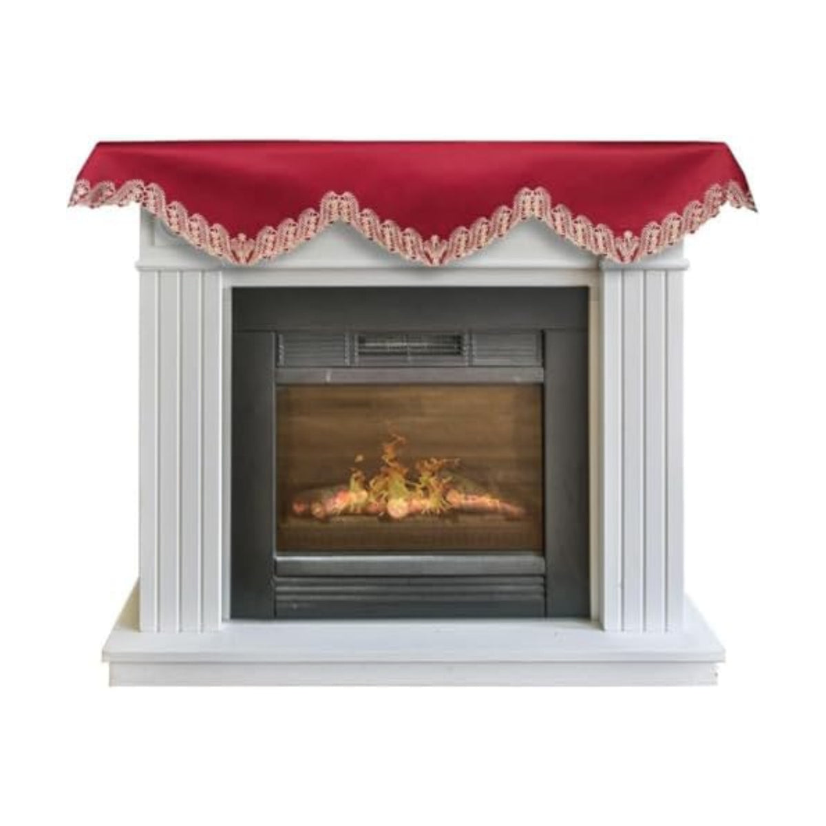 Decozen Mantel Scarf for Fireplace, Mantle Runner Cover Christmas Holiday Fireplace Decor Mantel Decoration Housewarming Gift