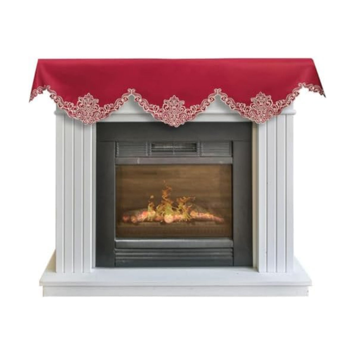 Decozen Mantel Scarf for Fireplace, Mantle Runner Cover Christmas Holiday Fireplace Decor Mantel Decoration Housewarming Gift