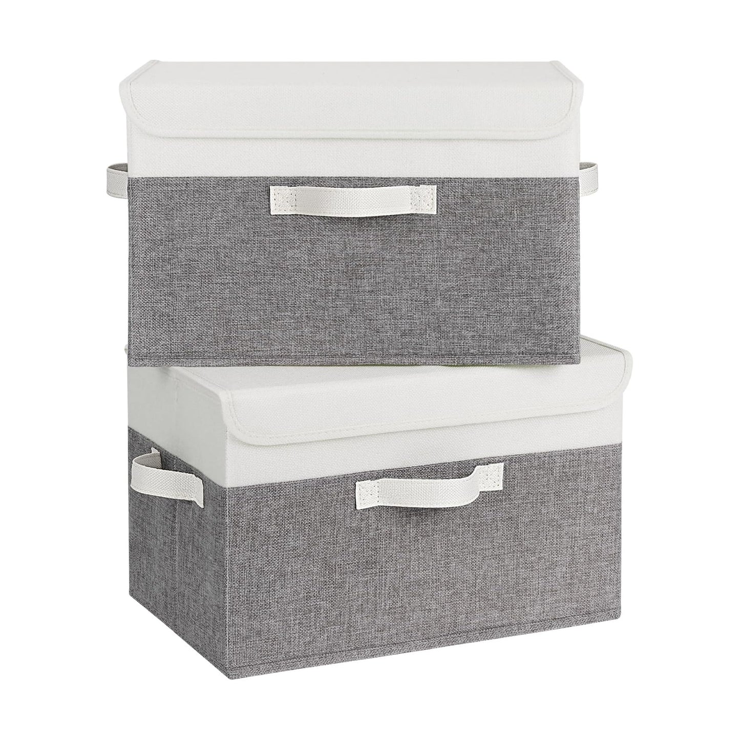 Storage Bins / Closet Organizers / White/gray / Large / Set of 2