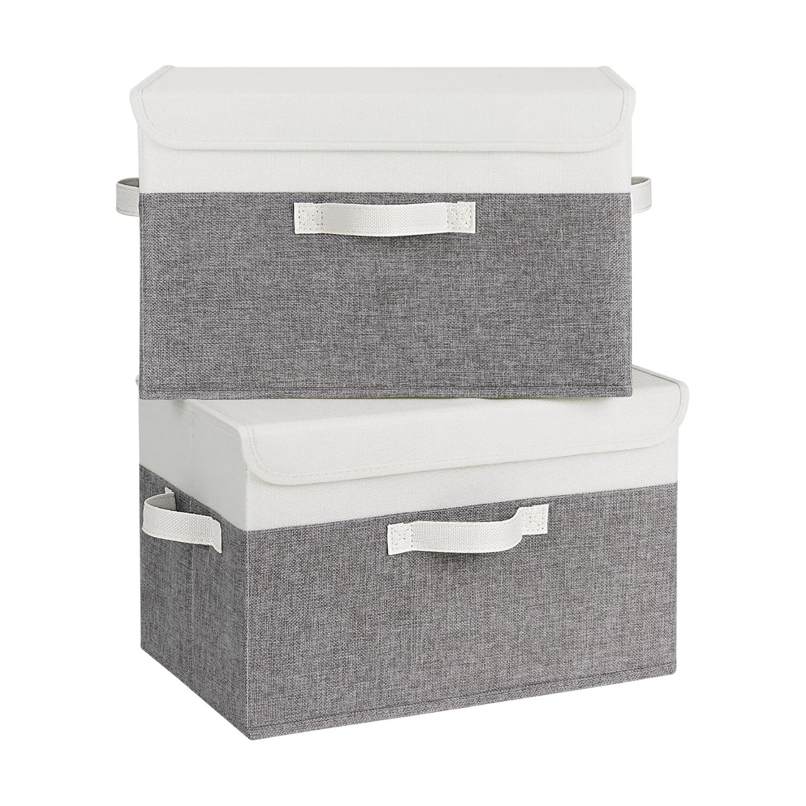 Storage Bins / Closet Organizers / White/gray / Large / Set of 2