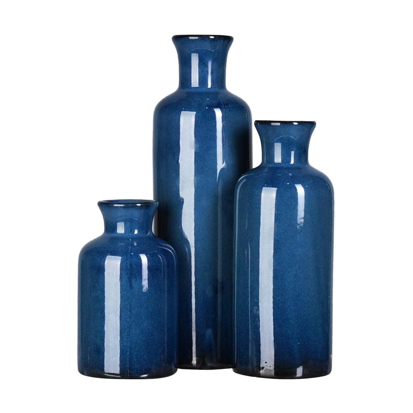 Ceramic Vase Set Home Decor / Blue / Set of 3