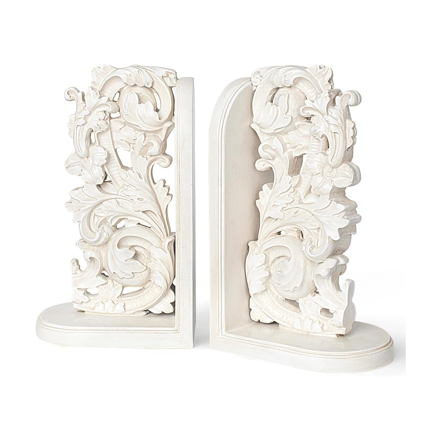 Vintage Heavy Duty Bookends / Off-white