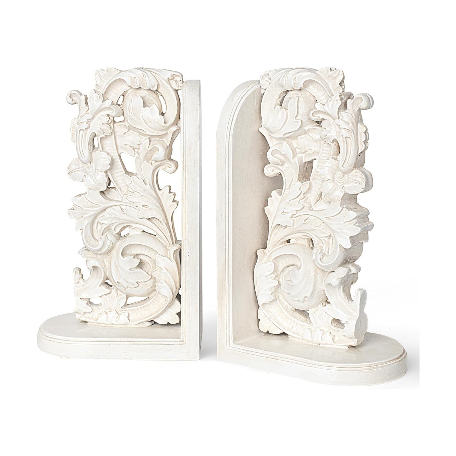 Vintage Heavy Duty Bookends / Off-white