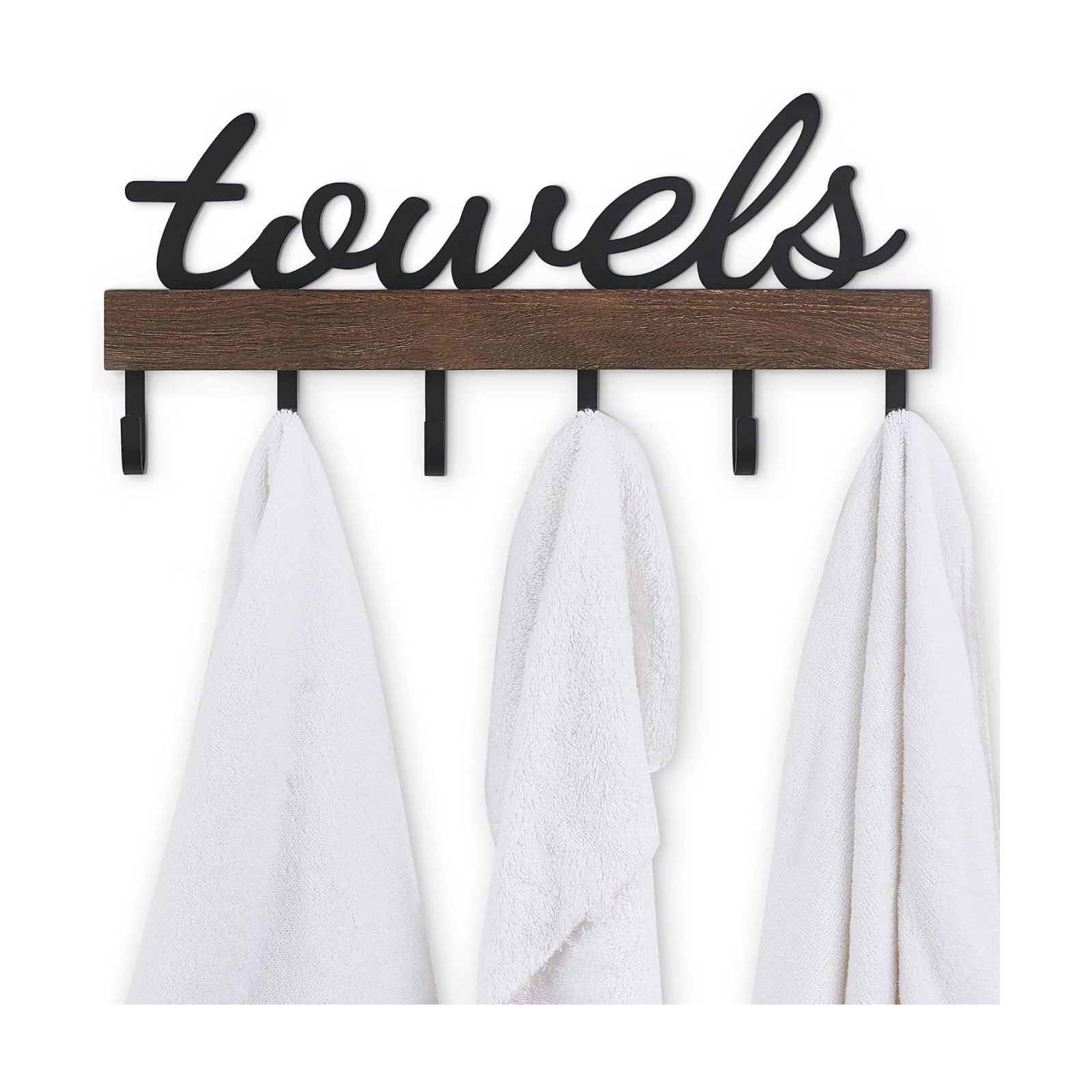 Towel Holder Wall Mount Bathroom Organizer Rustic Farmhouse Home Decor Hanger