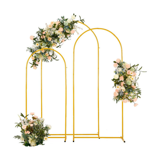 Metal Wedding Arch Backdrop Stand / 6.6ft, 5.9ft, 4.9FT Arch / Set of 3
