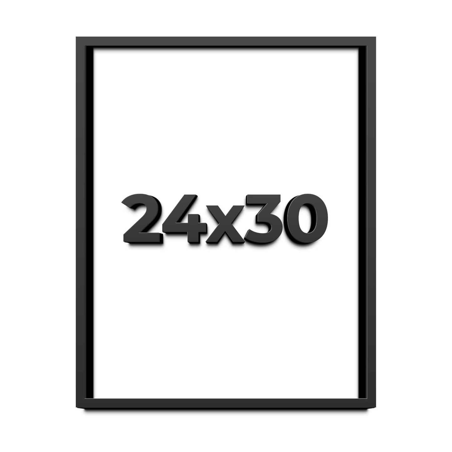 Dugan Shadow Box Frame - Black, 24x30 Inch, 1 Inch Deep Solid Wood, UV Resistant Acrylic Plexiglass, Acid Free Backing