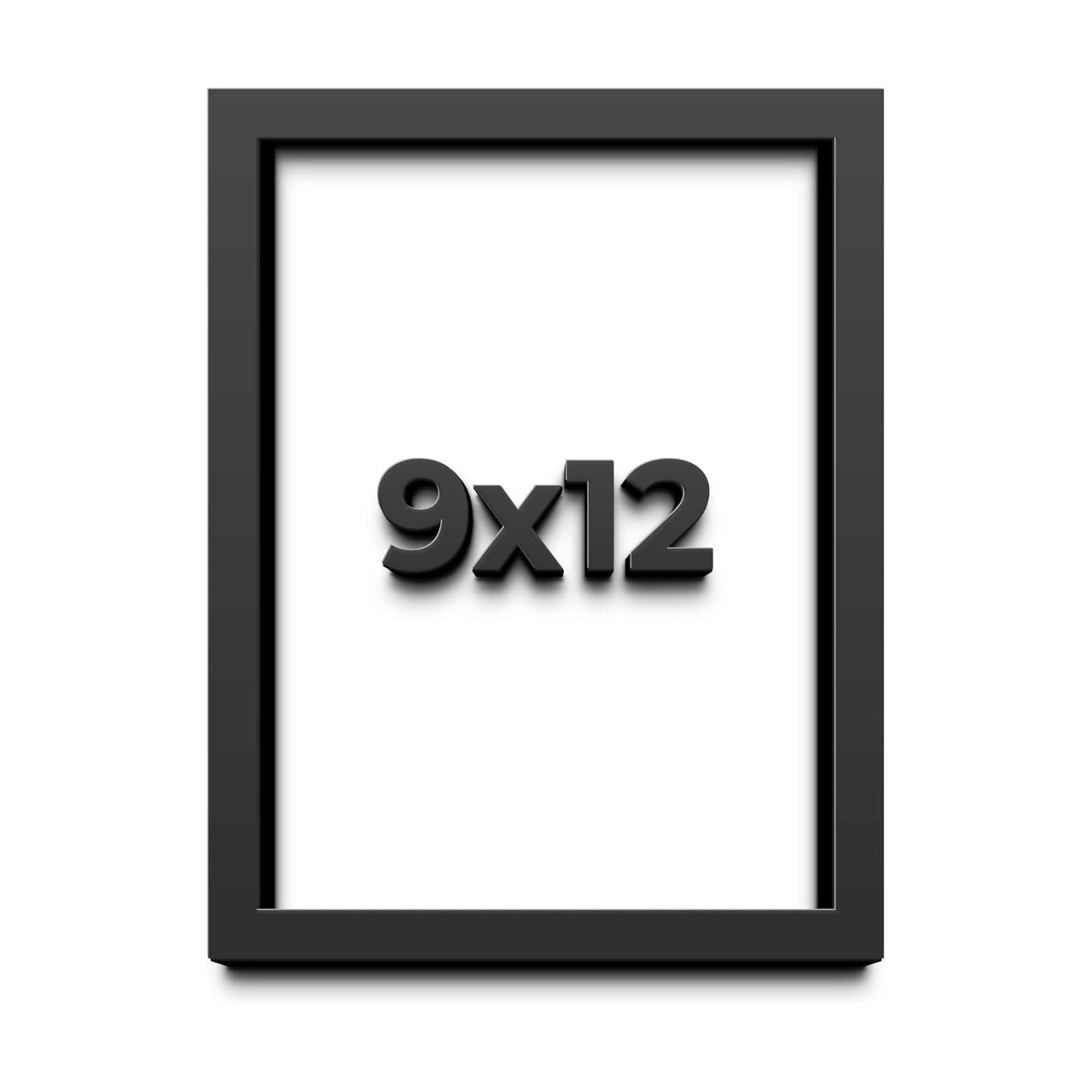 9x12 Shadow Box Frame Black | 1 Inch Deep Solid Wood Shadowbox Display Frame | UV Resistant Acrylic Plexiglass, Acid