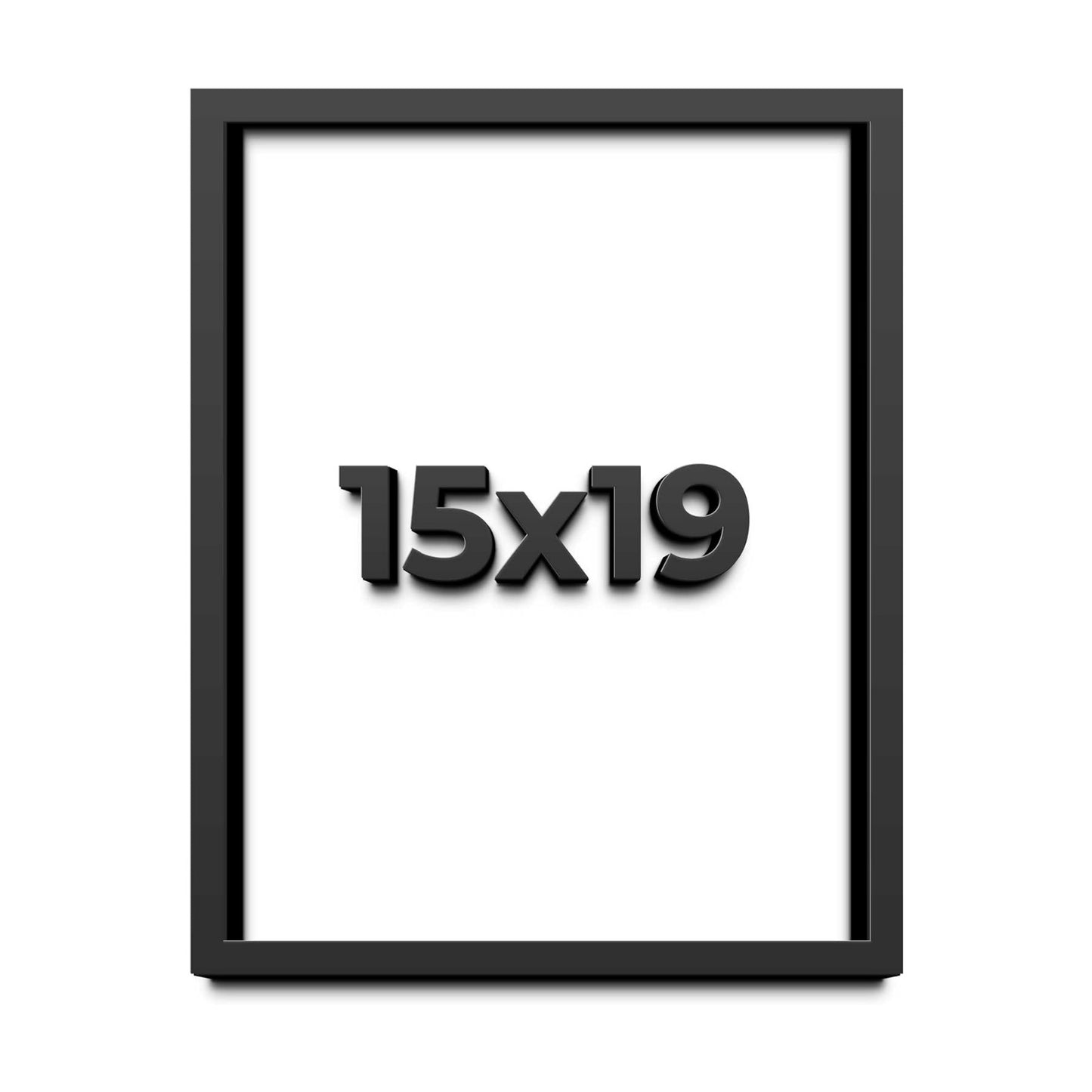 15x19 Shadow Box Frame Black | 1 Inch Deep Solid Wood Shadowbox Display | UV Resistant Acrylic Plexiglass, Acid Free