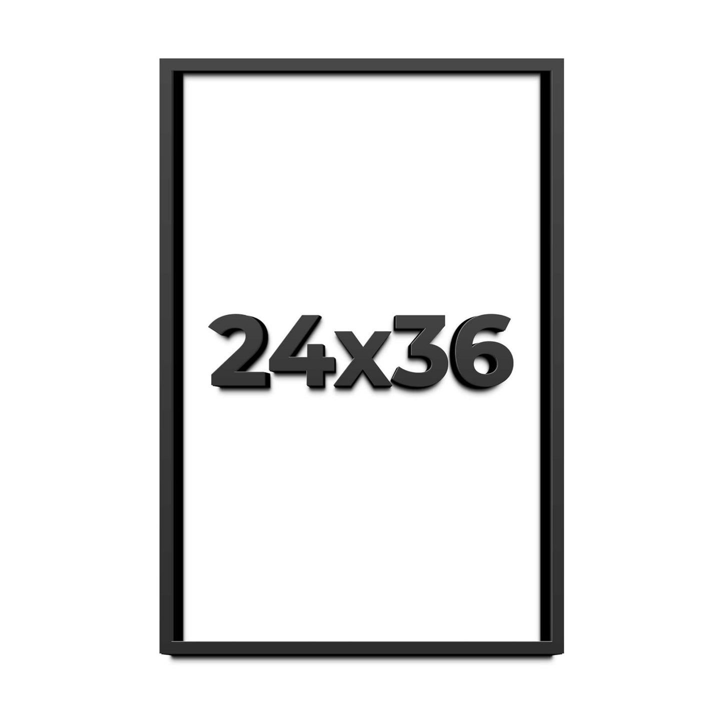 Dugan 24x36 Shadow Box Frame - Black, 1 Inch Deep Solid Wood, UV Resistant Acrylic Plexiglass, Acid Free Backing