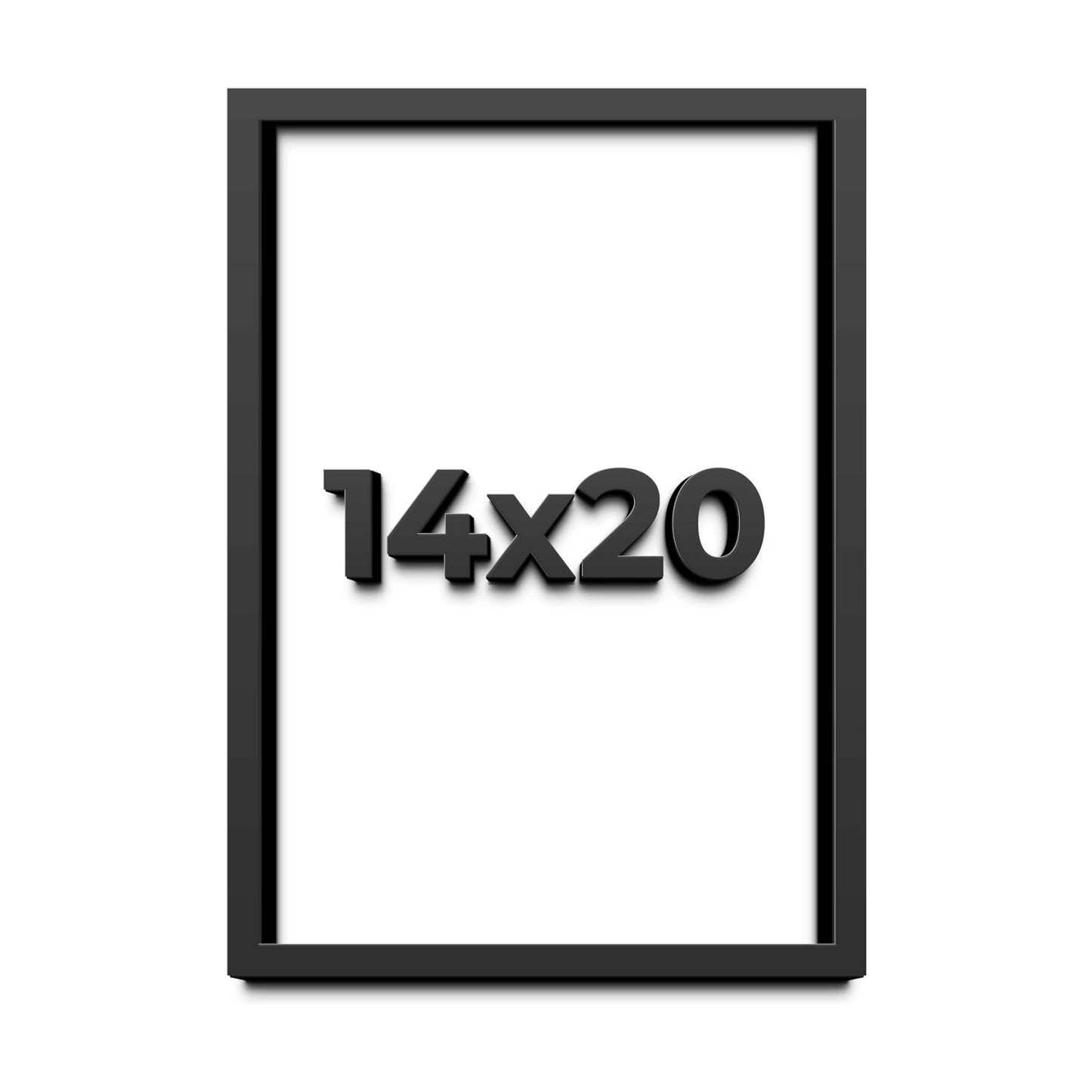 Dugan 14x20 Shadow Box Frame - Black, 1 Inch Deep Solid Wood, UV Resistant Acrylic Plexiglass, Acid Free Backing