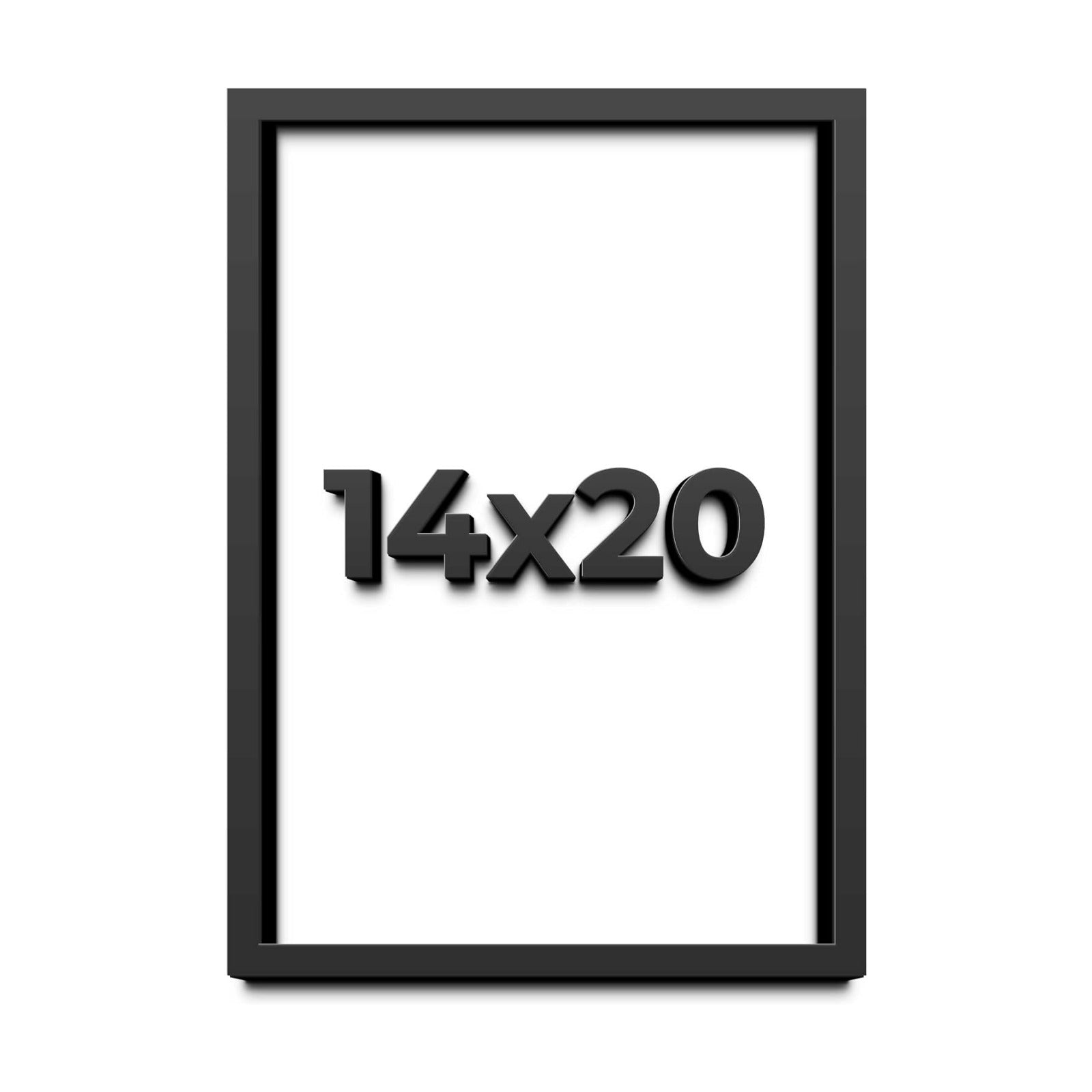Dugan 14x20 Shadow Box Frame - Black, 1 Inch Deep Solid Wood, UV Resistant Acrylic Plexiglass, Acid Free Backing