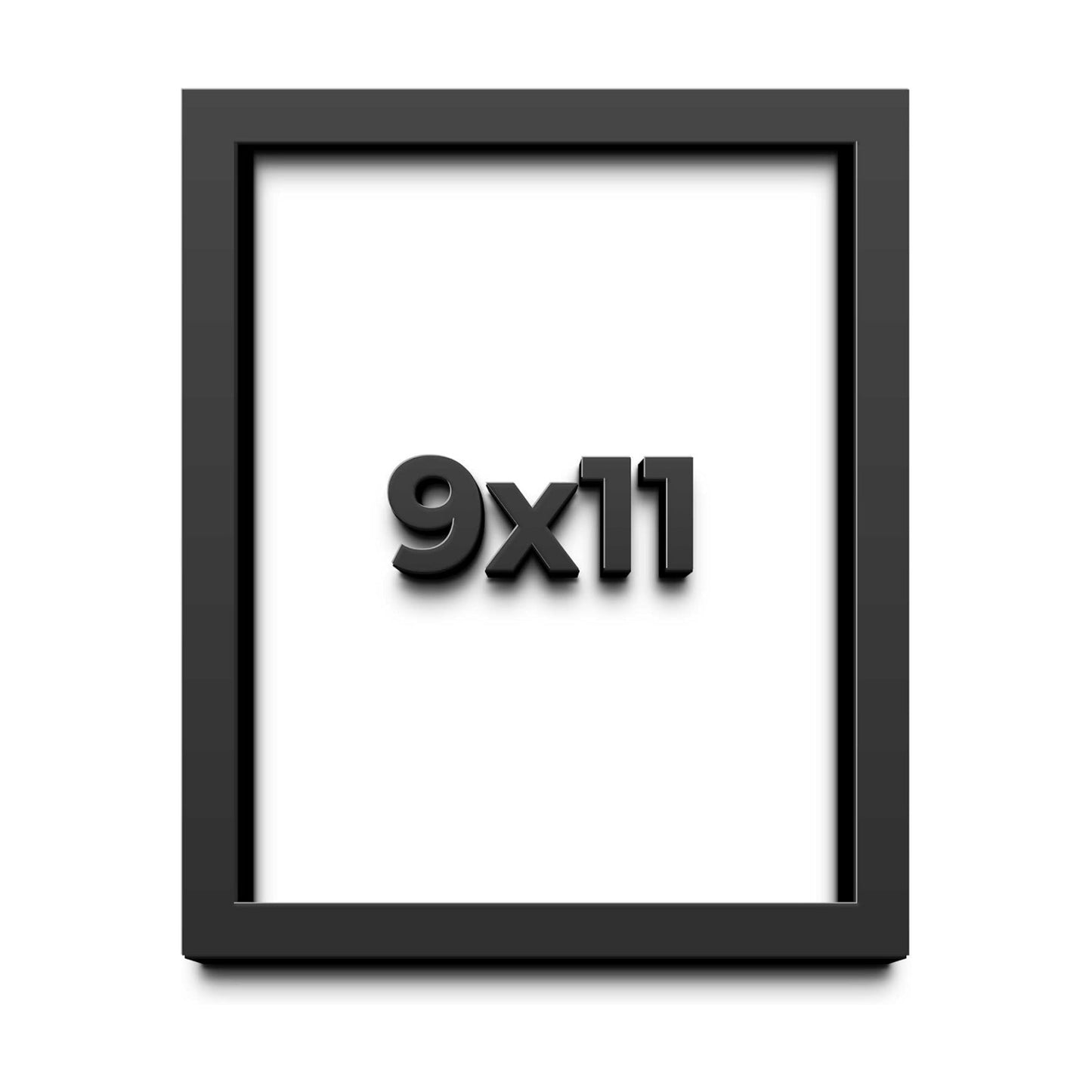 9x11 Shadow Box Frame Black | 1 Inches Deep Real Wood Contemporary Shadowbox Display UV Resistant Acrylic Front, Acid