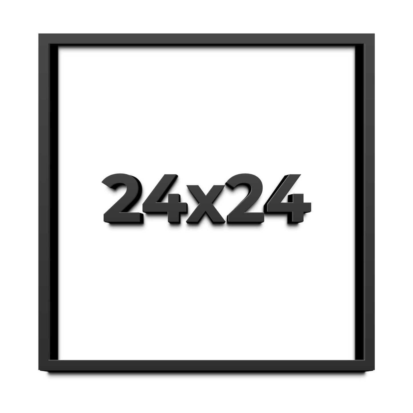 Dugan 24x24 Shadow Box Frame - Black, 1 Inch Deep Solid Wood, UV Resistant Acrylic Plexiglass, Acid Free Backing