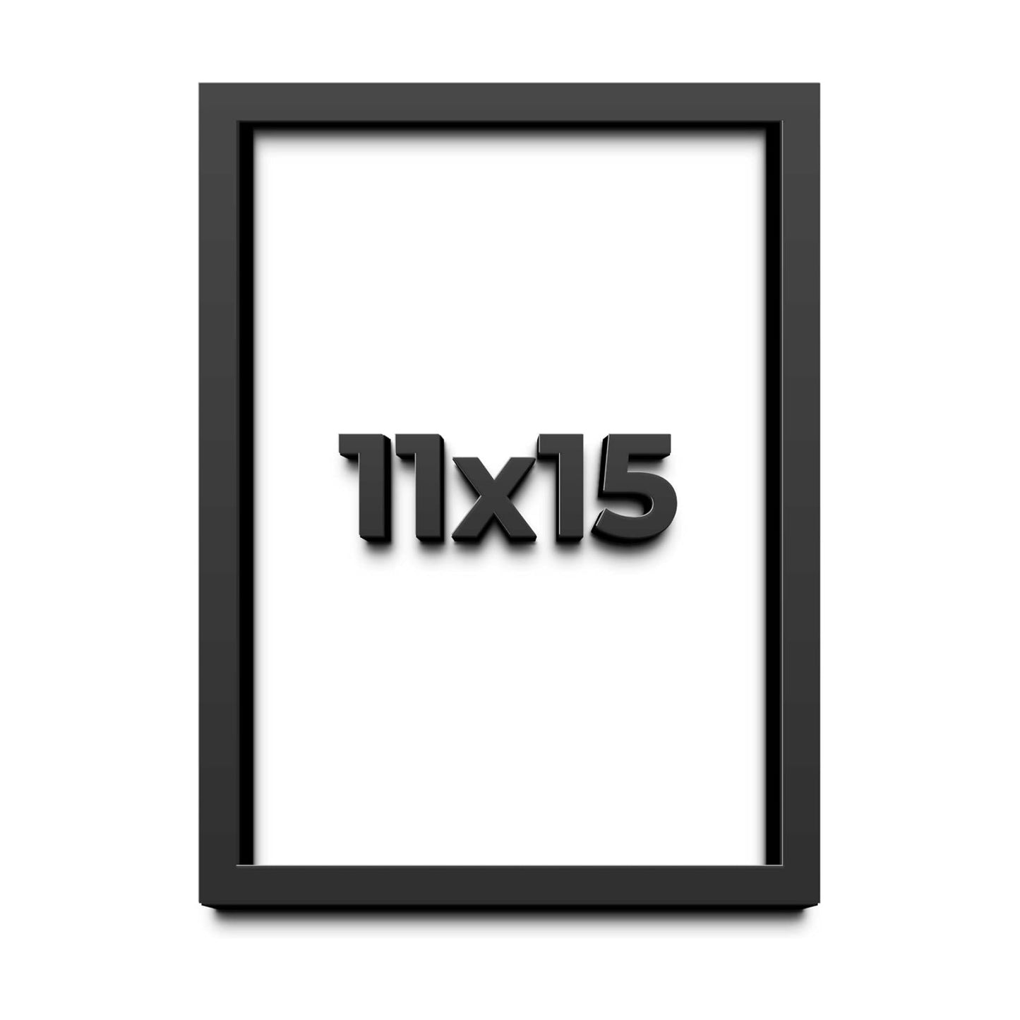 11x15 Shadow Box Frame Black | 1 Inch Deep Solid Wood Shadowbox Display Frame | UV Resistant Acrylic Plexiglass, Acid