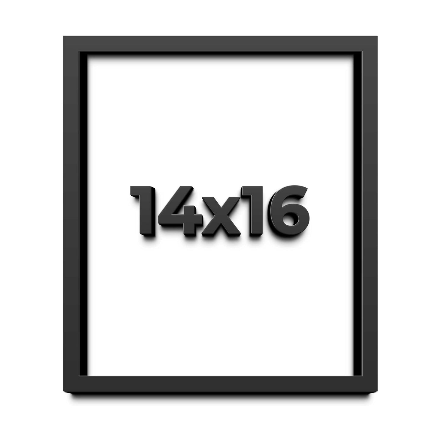 CustomPictureFrames 14x16 Shadow Box Frame Black | 1 Inches Deep Real Wood Contemporary Shadowbox Display UV Resistant
