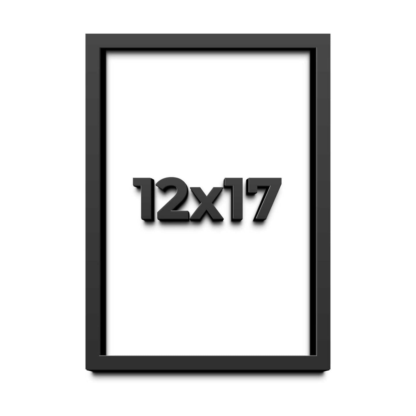 12x17 Shadow Box Frame Black | 1 Inches Deep Real Wood Contemporary Shadowbox Display UV Resistant Acrylic Front, Acid