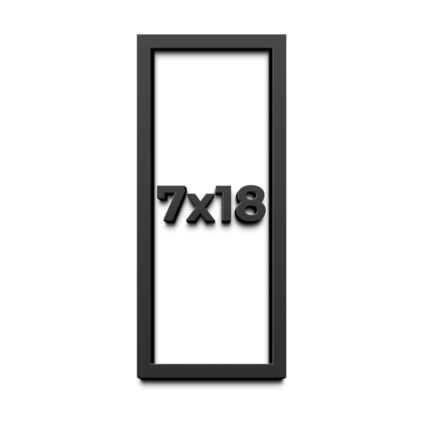 7x18 Shadow Box Frame Black | 1 Inch Deep Solid Wood Shadowbox Display | UV Resistant Acrylic Plexiglass, Acid Free