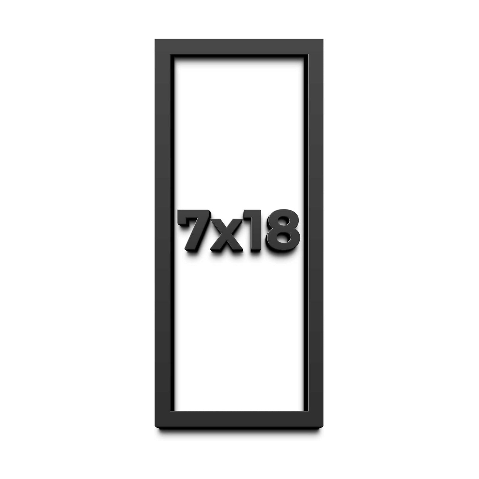 7x18 Shadow Box Frame Black | 1 Inch Deep Solid Wood Shadowbox Display | UV Resistant Acrylic Plexiglass, Acid Free