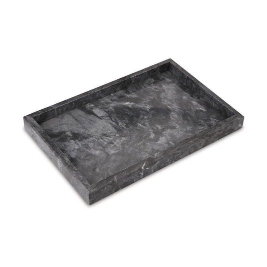 Marble Bathroom Vanity Tray / Black / 12 x 8 x 1.2