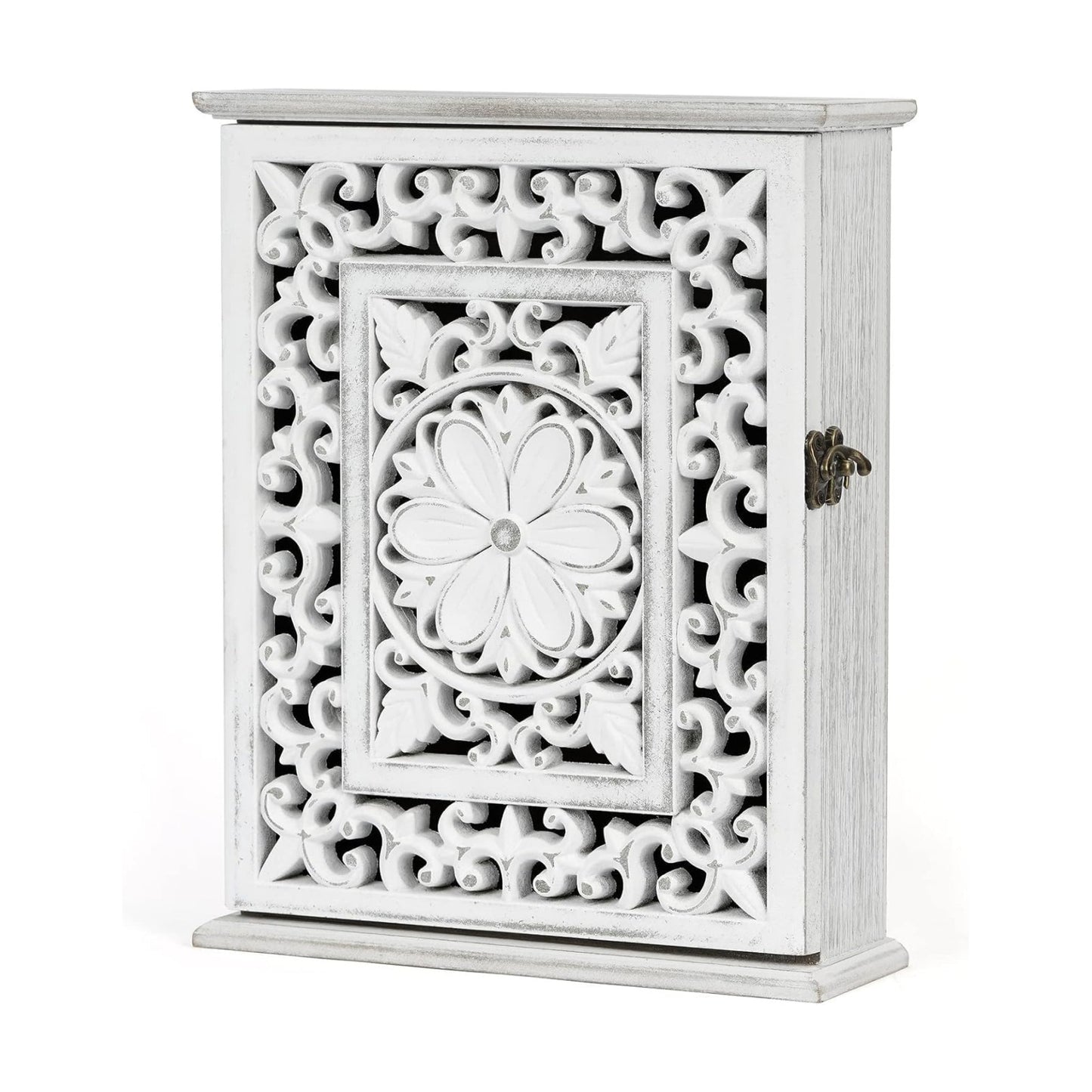Wooden Key Holder / Retro White