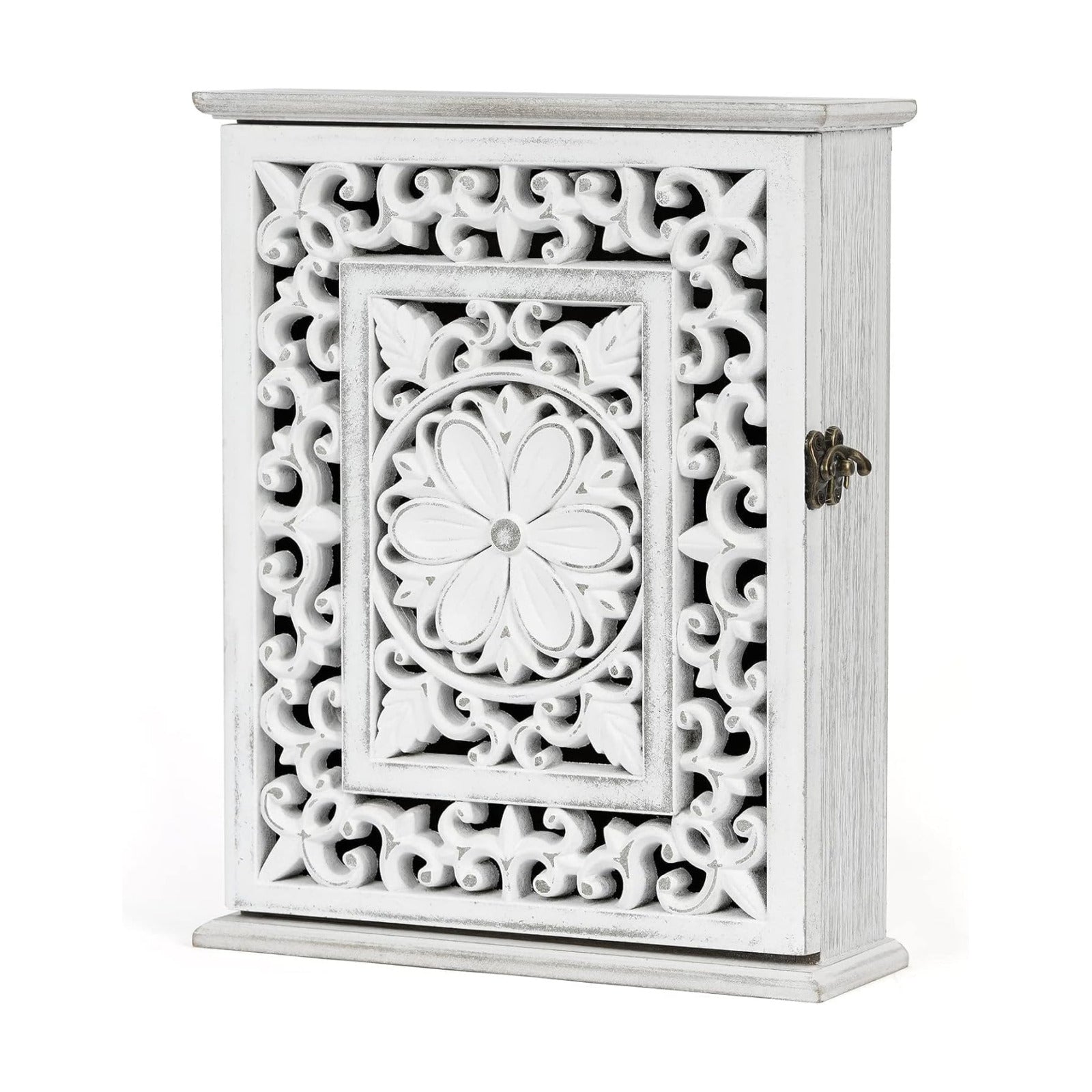 Wooden Key Holder / Retro White
