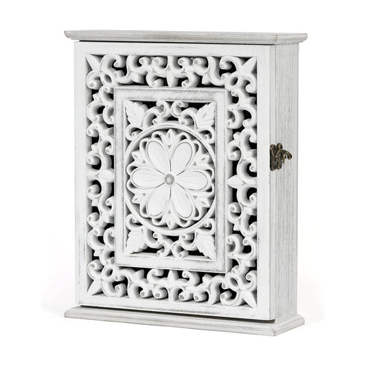 Wooden Key Holder / Retro White