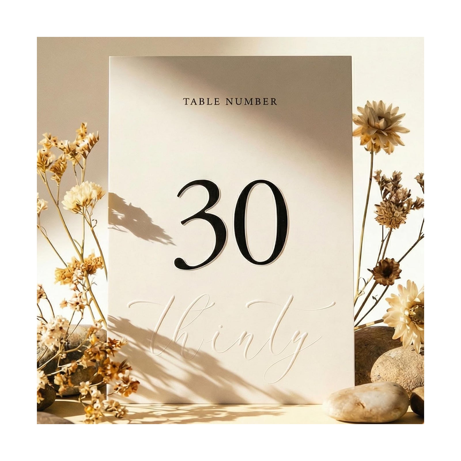 SIKO Wedding Table Numbers 1-30, Double-Sided 4x6 Inch Self-Standing Cards with Head Table Card, Black Gold Embossed