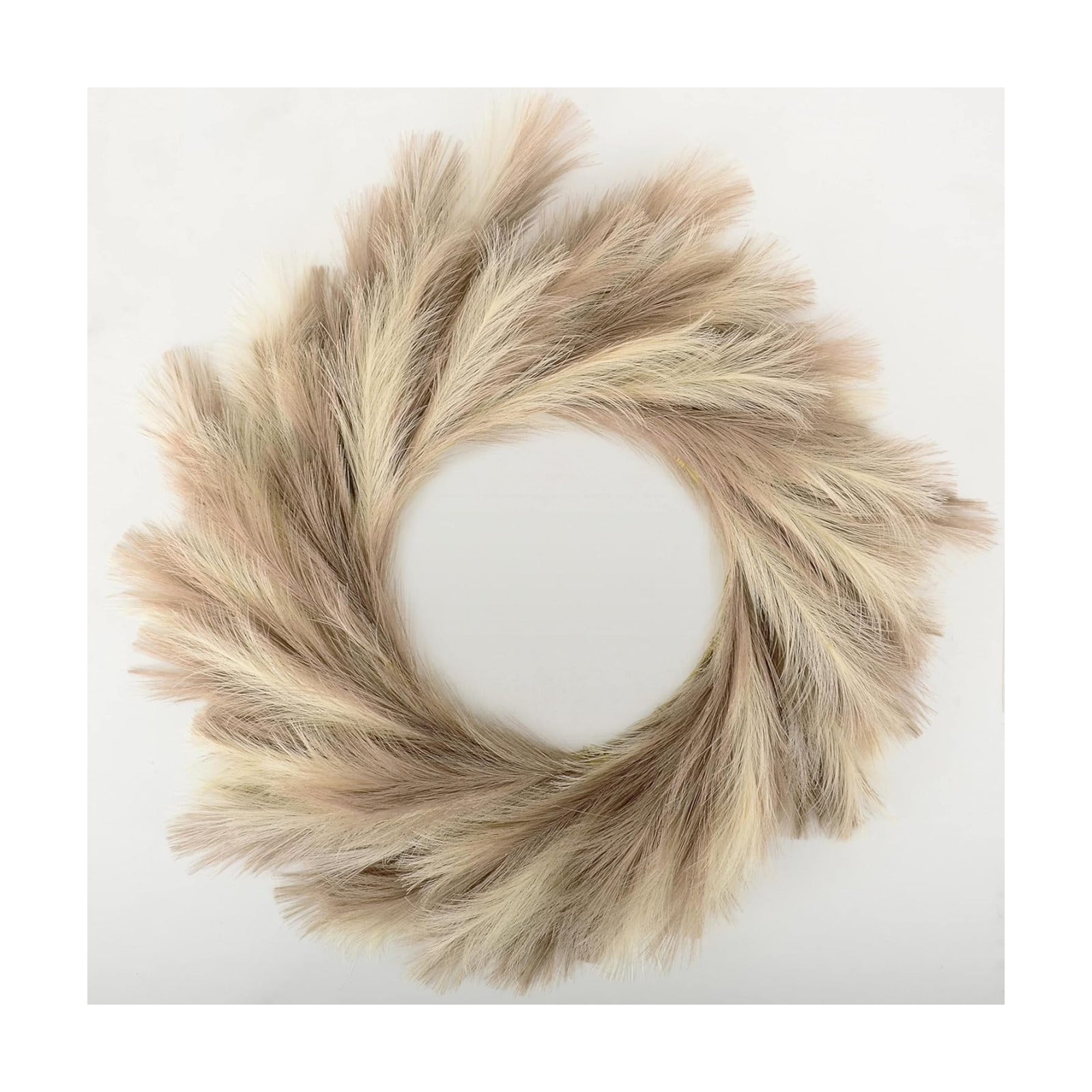 25'' Faux Pampas Wreath for Front Door / Mix