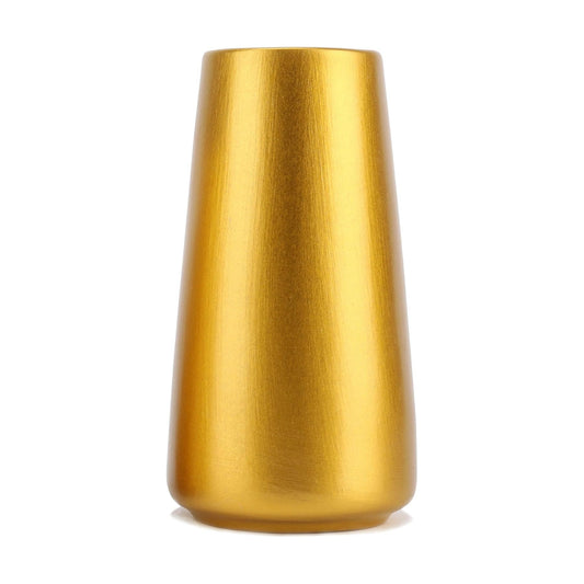 8" Ceramic Flower vase / Gold / Big