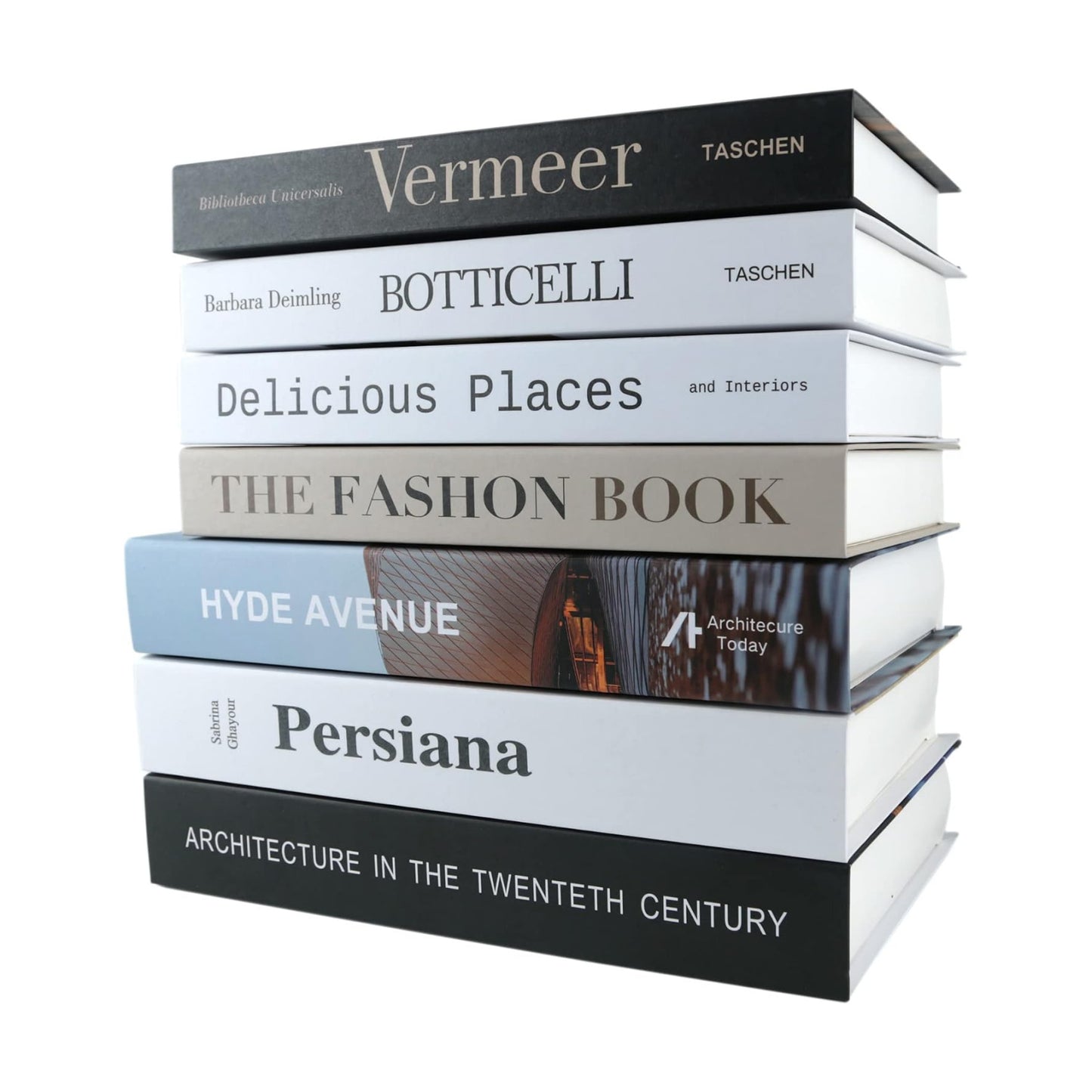 Decorative Books / Black and whiteshelf Decor Accents Library décor / Black and White / Set of 7