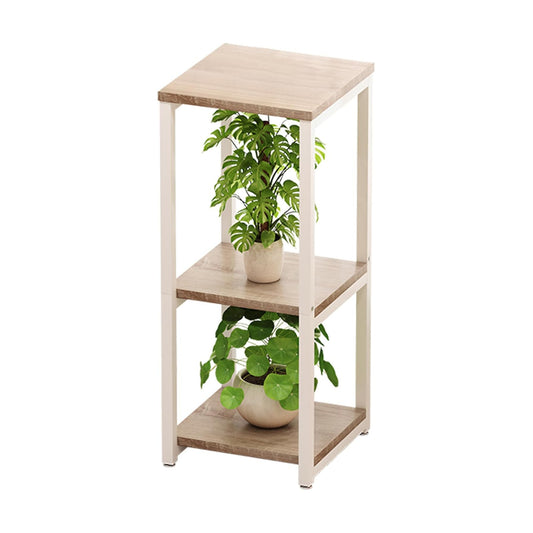 3 Tier Plant Stand Indoor Corner Tall Square Shape Plant Shelf | Modern Metal MDF board Flower Storage,Suitable tight