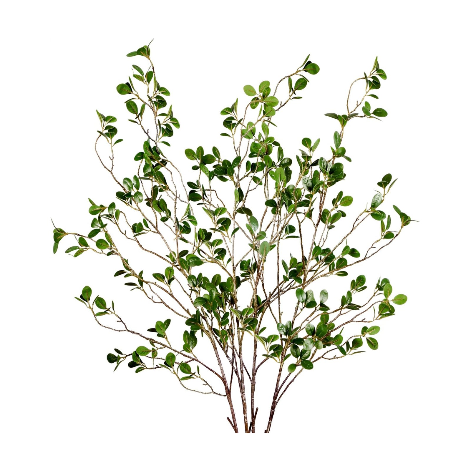 43’’ Artificial Ficus Branches Faux Leaf Spray Eucalyptus Branches Artificial / Green / Set of 4